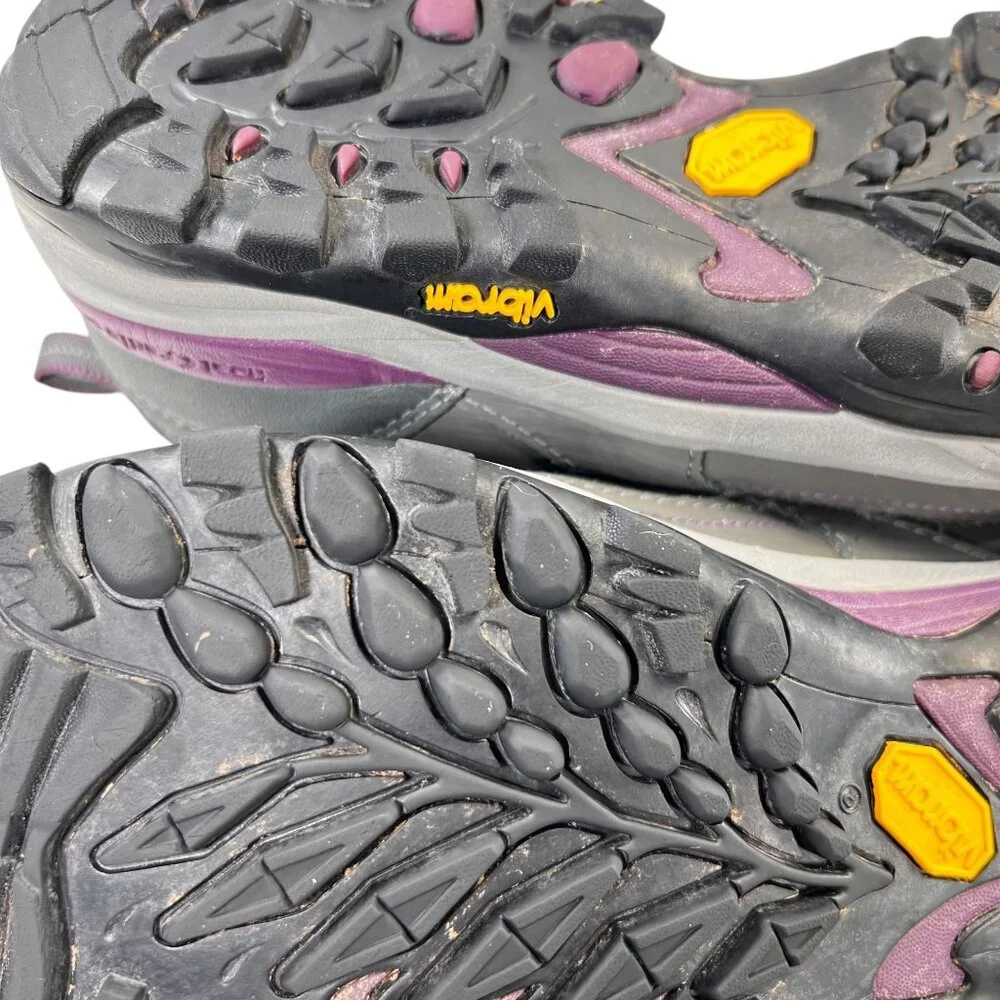 The North Face Gore-Tex Hiking Boots Shoes Gray Purple Vibram Sole Size 9 Trail - Picture 8 of 16